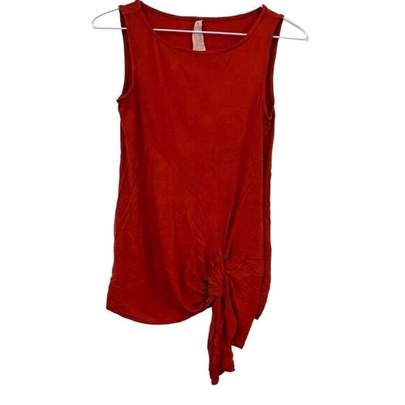 Bailey 44 Womens Sleeveless Blouse Top Sleeveless Tie Knot Hem Orange Size Small - Picture 1 of 3